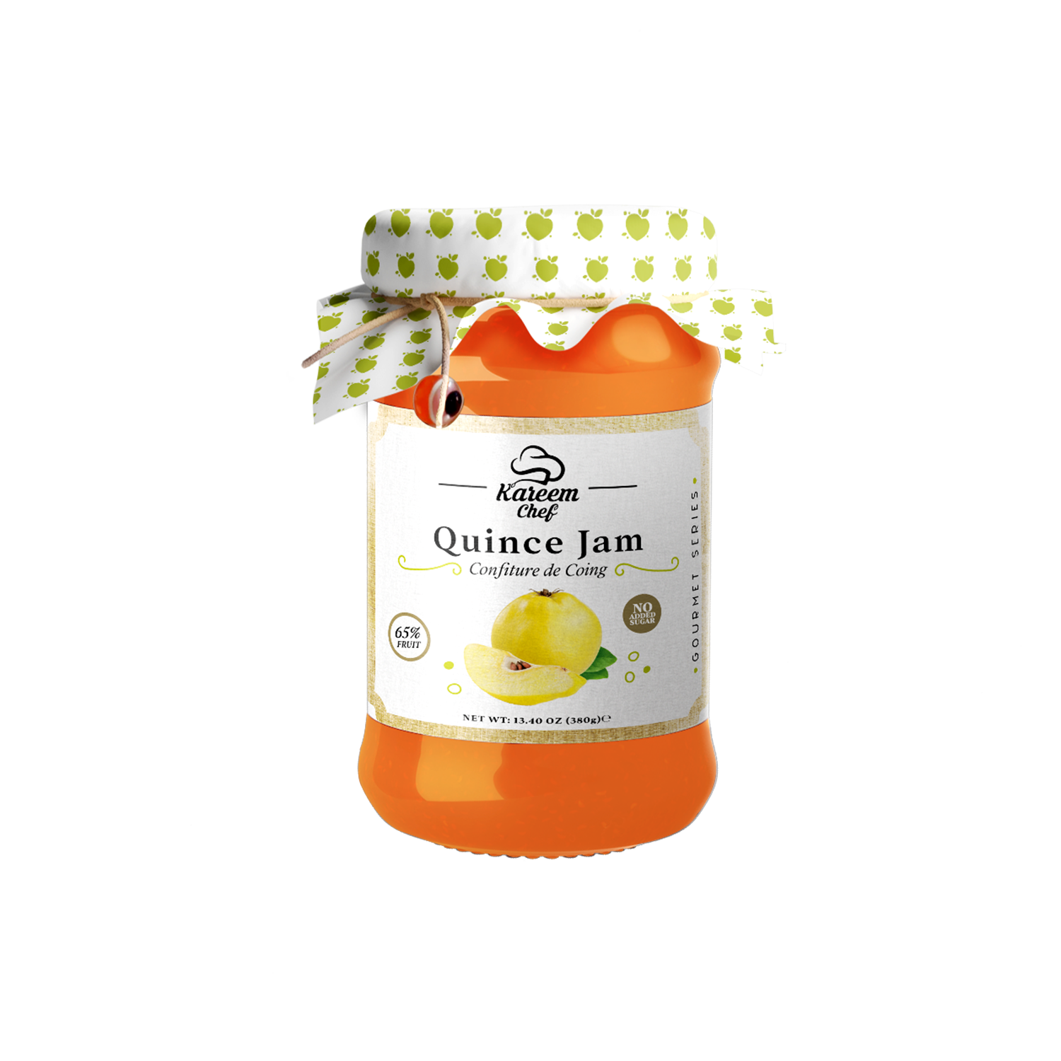 Quince Jam | Gourmet | Sugar Free | 65% Fruit | 380g | Glass