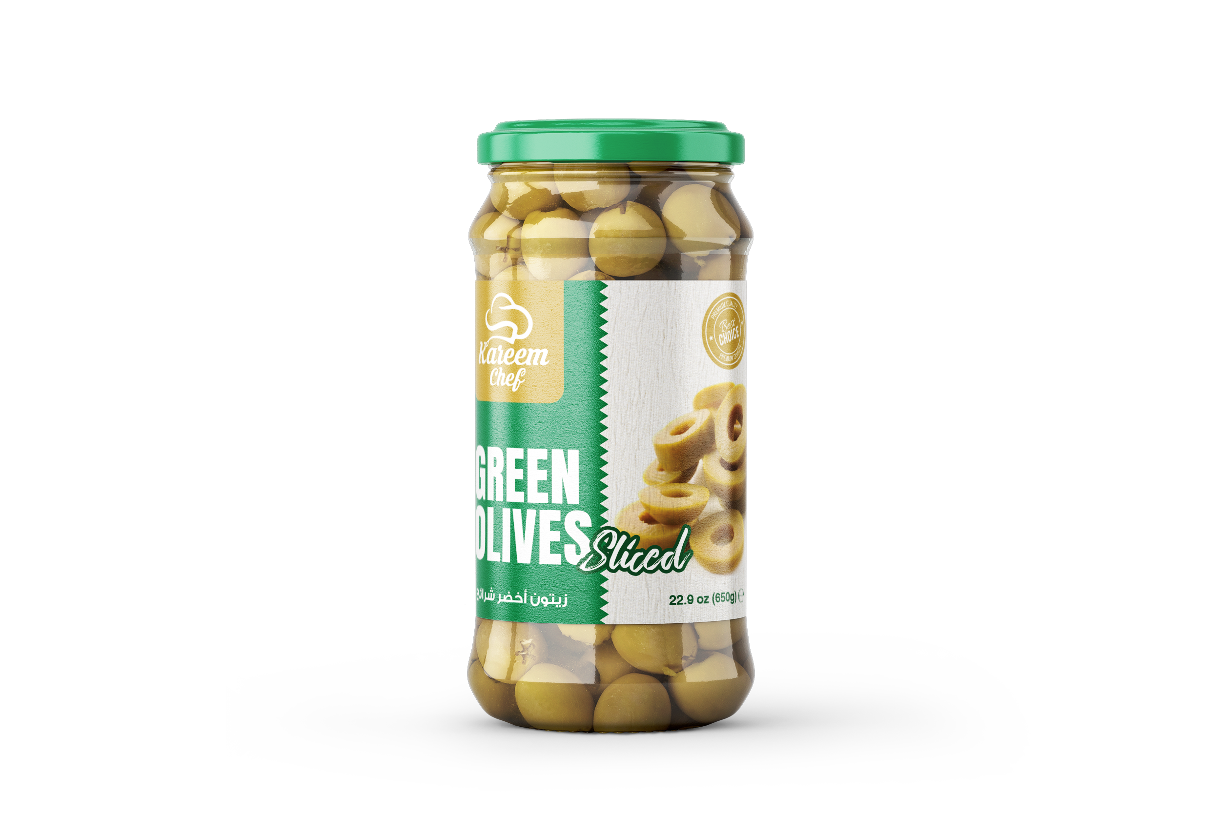 Sliced Green Olive | Sliced | 650g | Glass