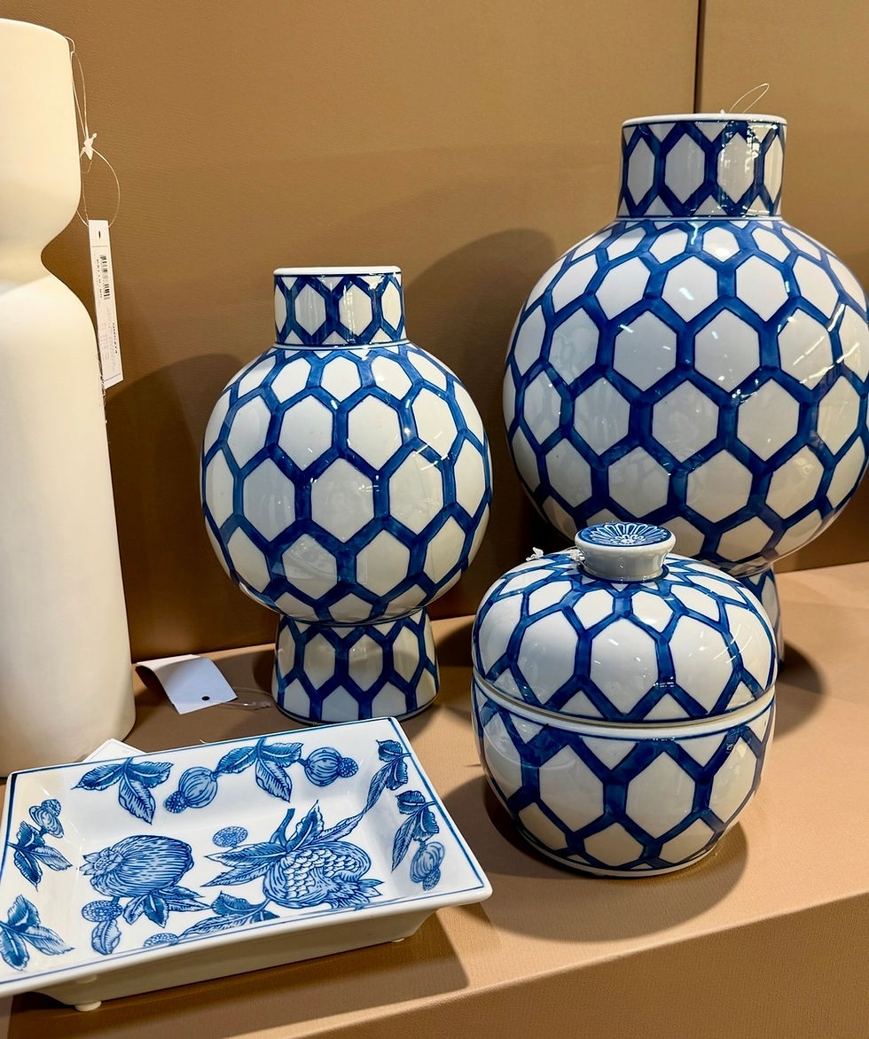 Miniatura: VIDE POCHE AZUL E BRANCO ESTAMPADO
