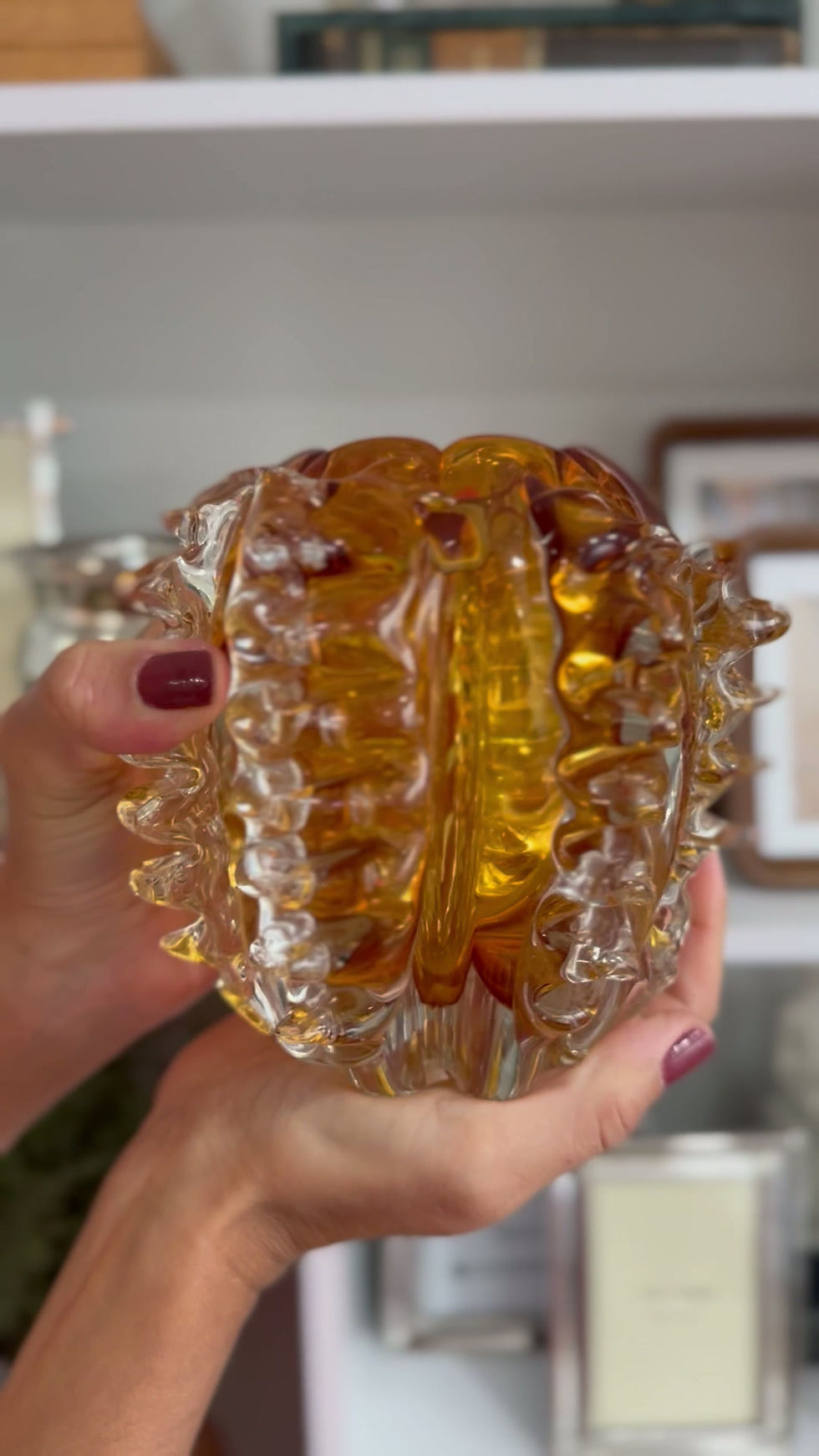 Miniatura: VASO MURANO SPIKE ÂMBAR