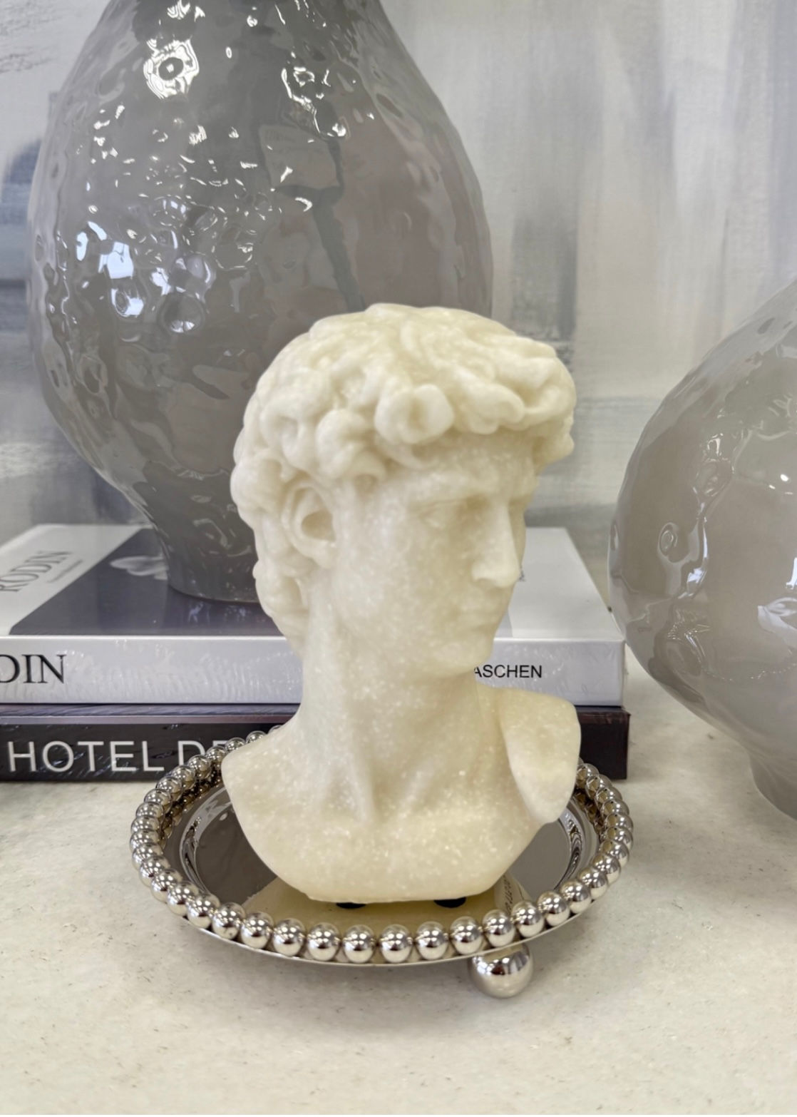 Escultura Davi em Marmore 15cm