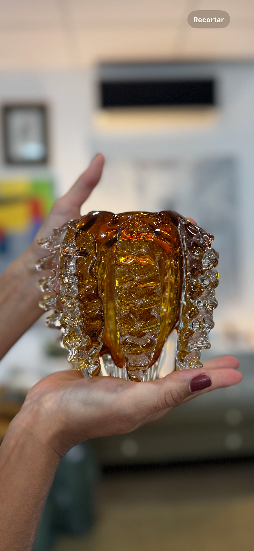 Miniatura: VASO MURANO SPIKE ÂMBAR