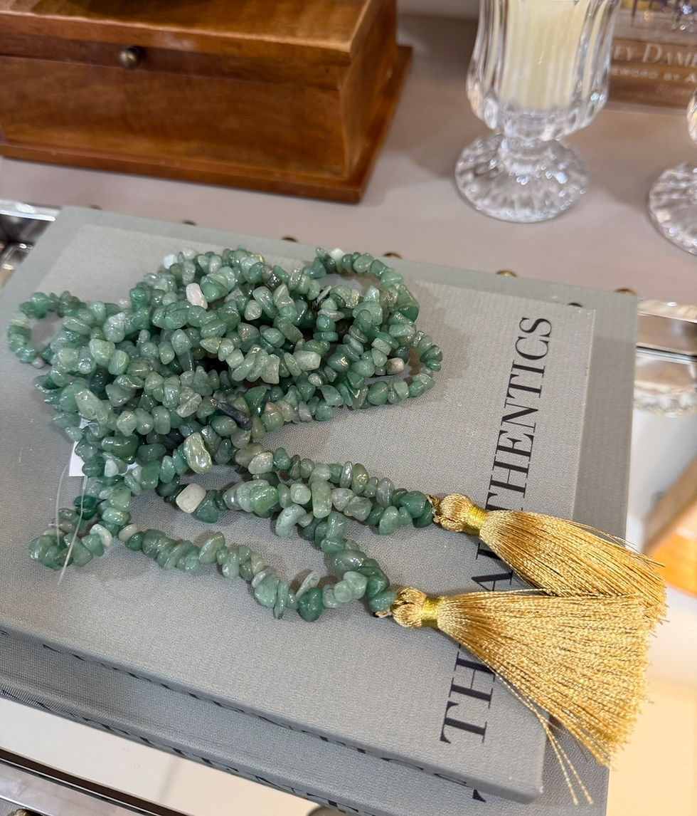 Miniatura: COLAR DE MESA DE PEDRA VERDE NATURAL