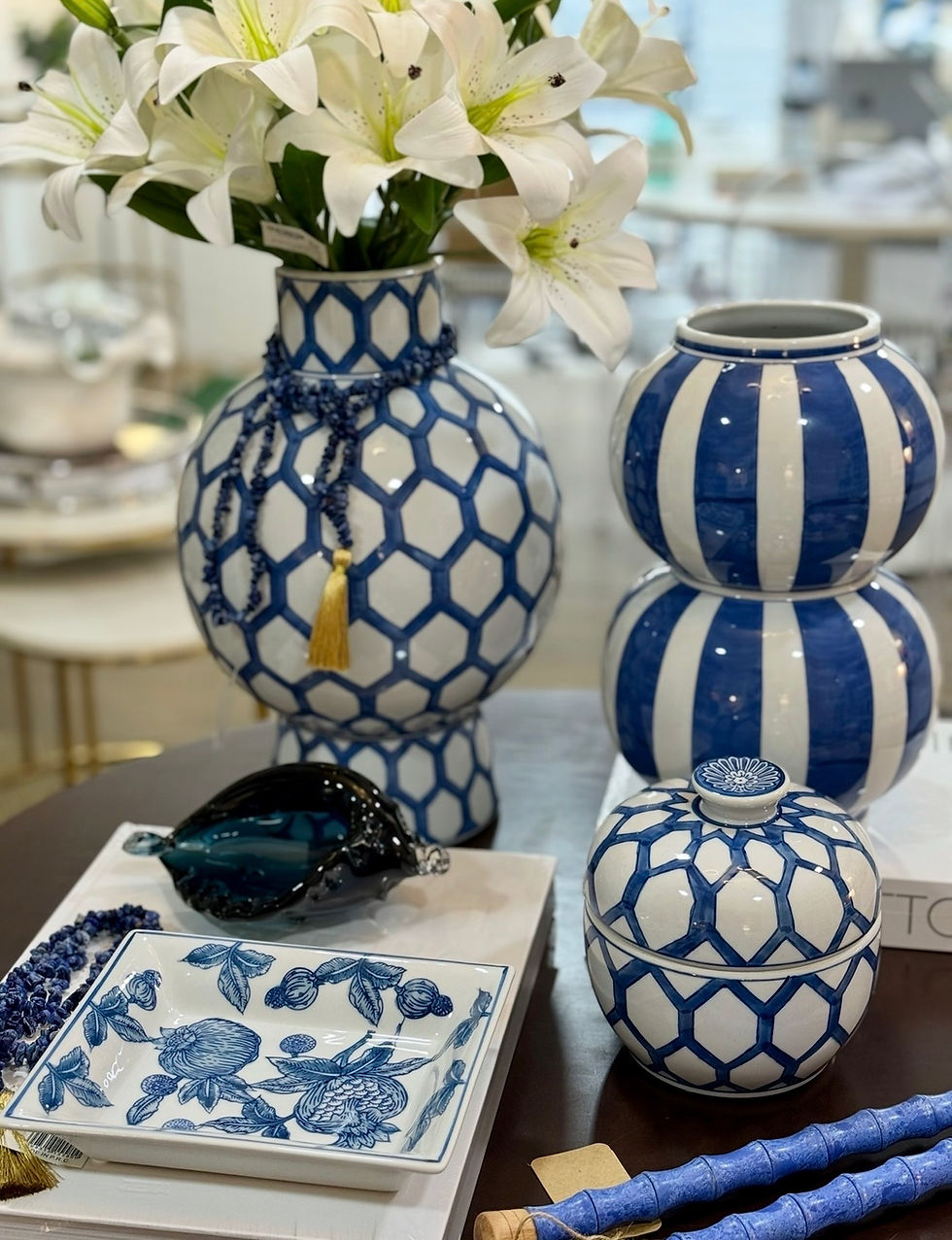 Miniatura: VIDE POCHE AZUL E BRANCO ESTAMPADO