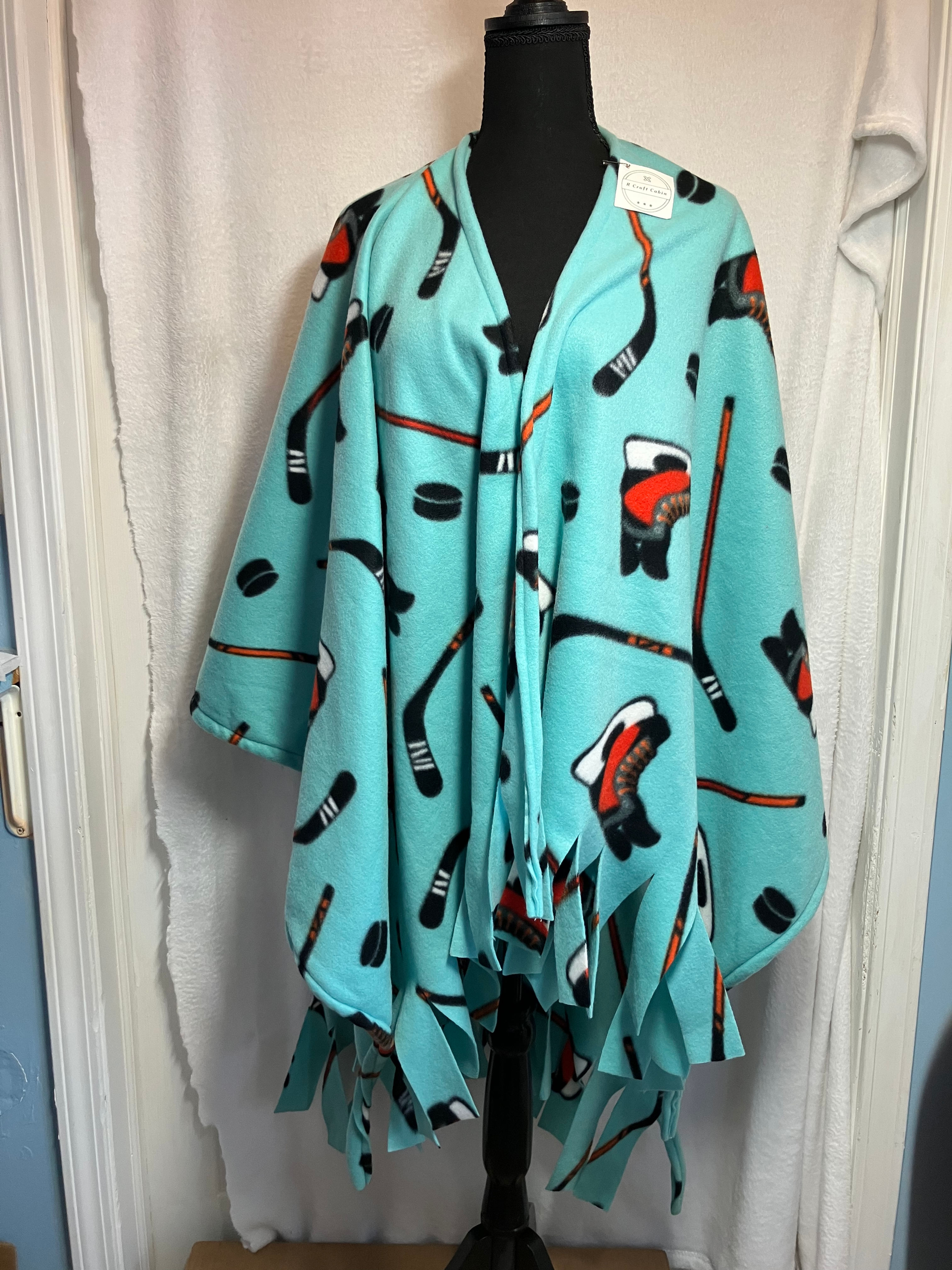 Hockey themed Fleece Wrap