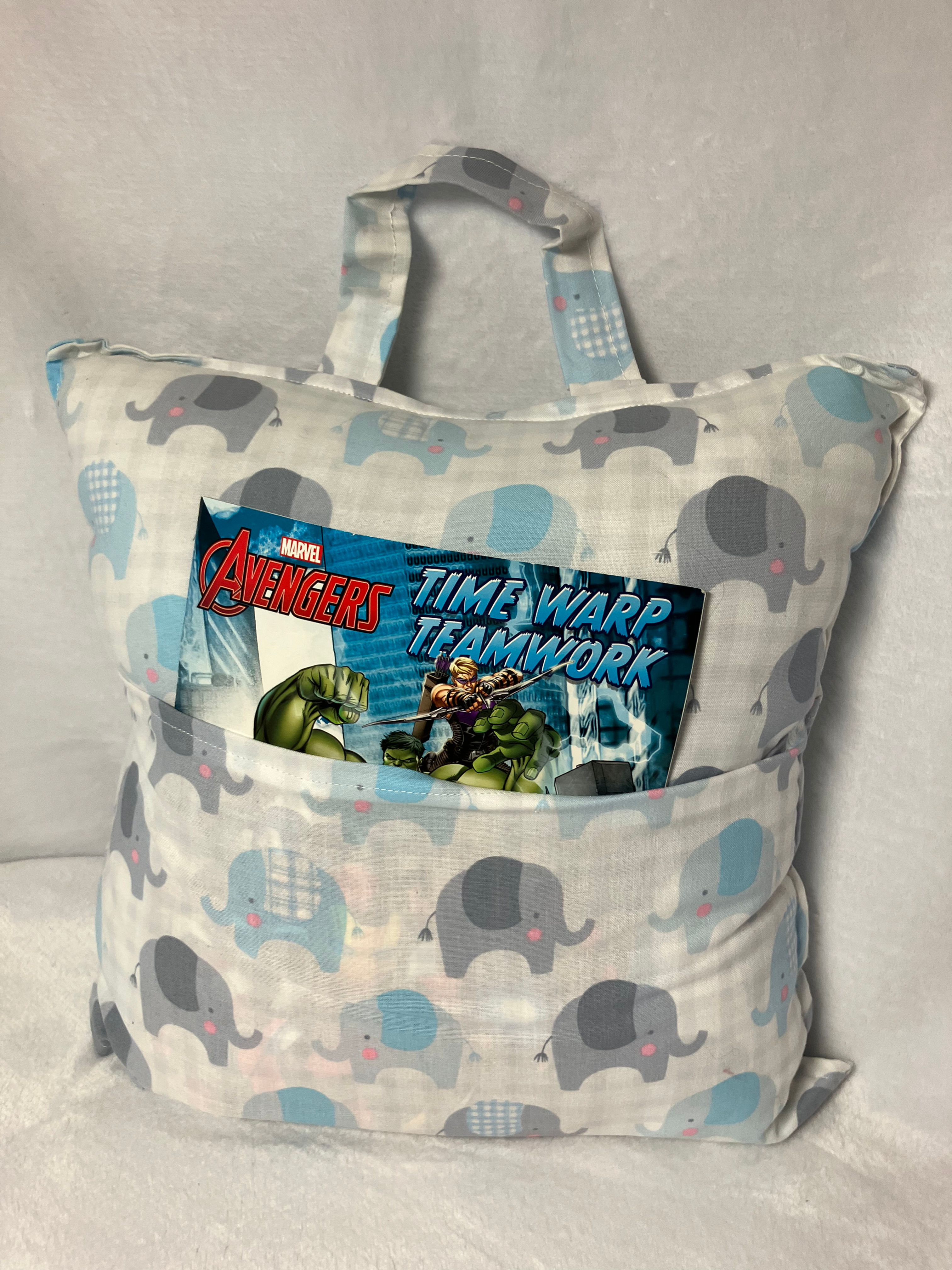 ELephant themed book pillow