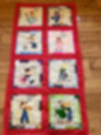 Thumbnail: Nursery Rhyme hand embroidered crib size quilt or wall hanging