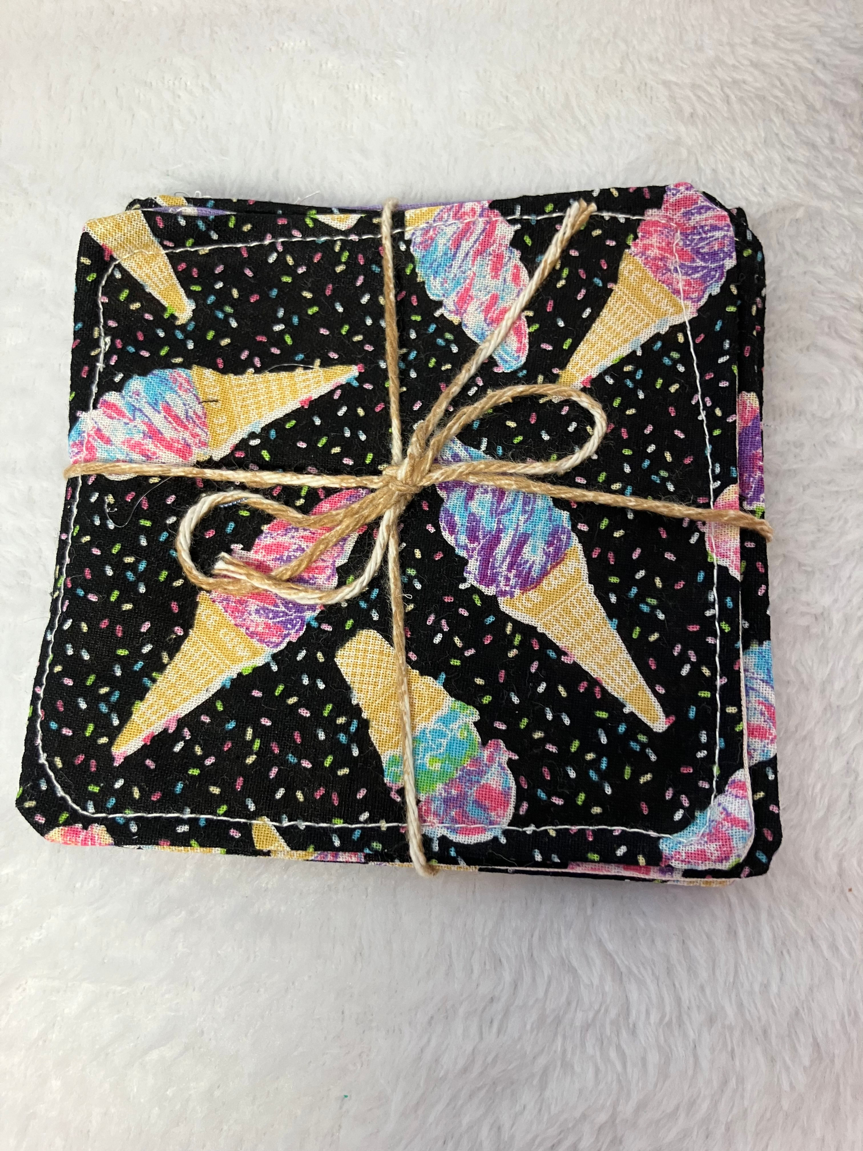 Set of 4 Ice Cream themed Coasters