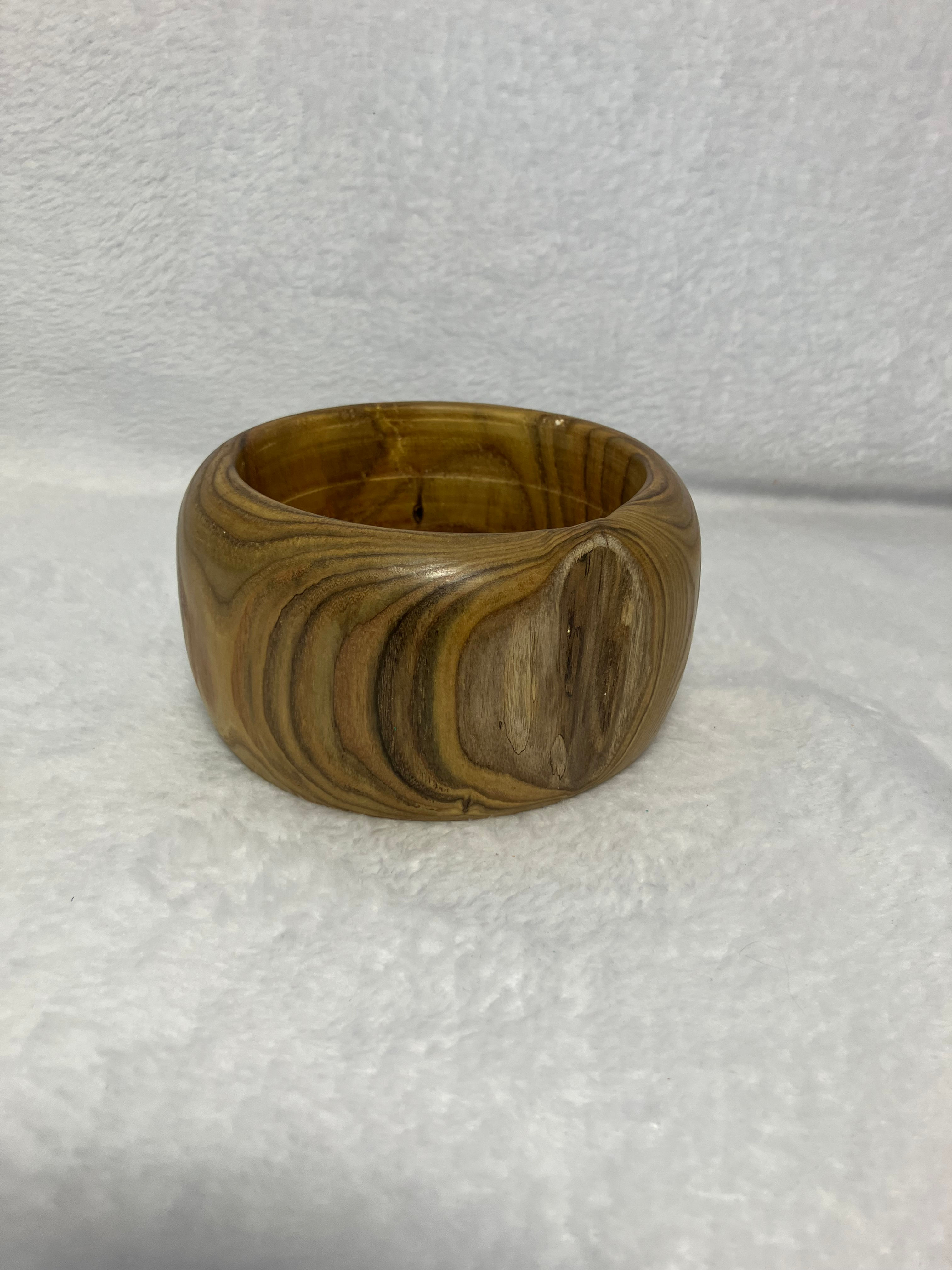 Sumac wood turned candle holder