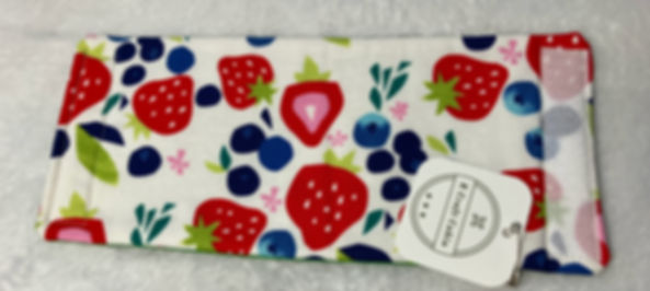 Strawberry & Blueberry themed can/bottle cozy
