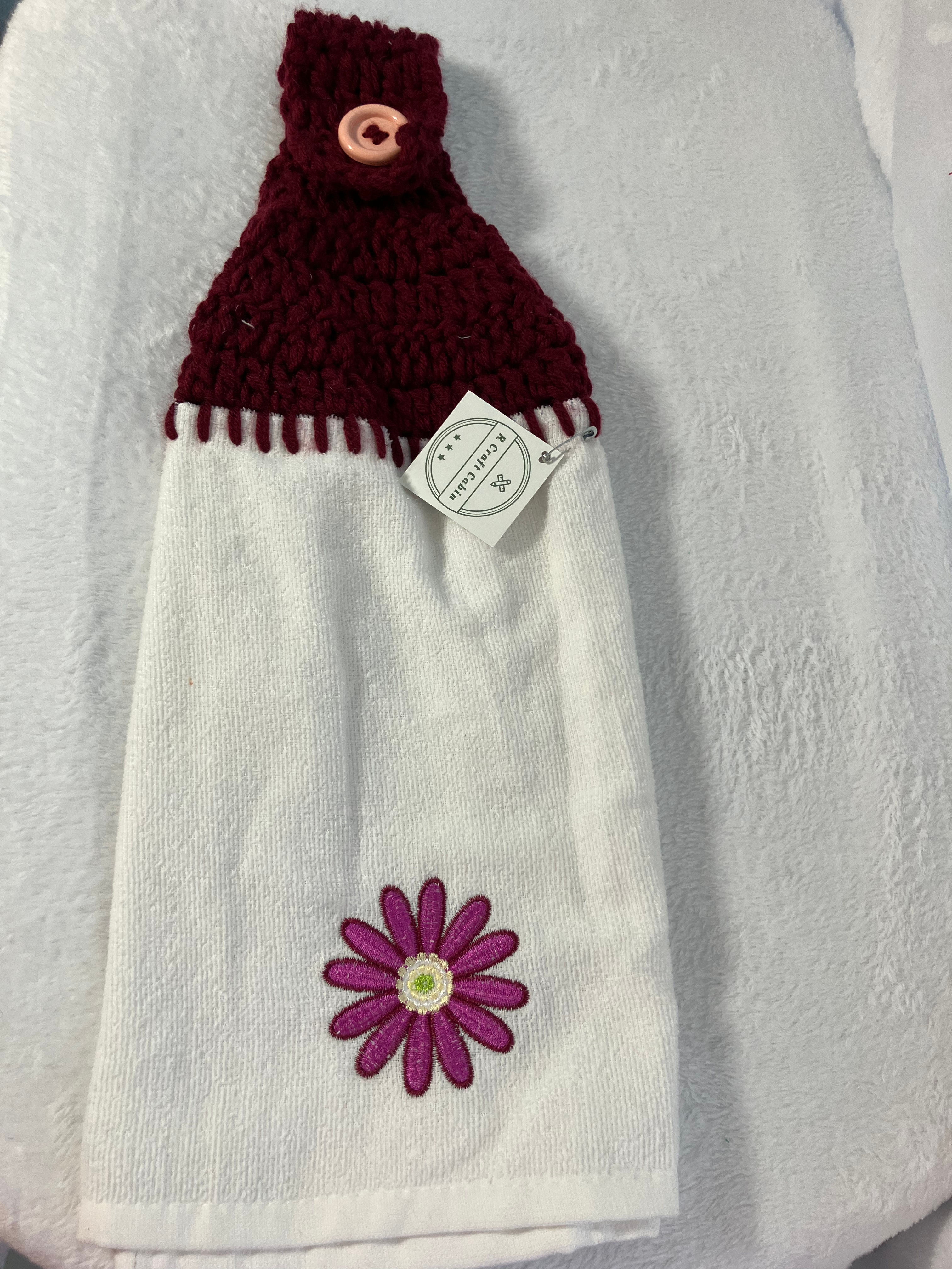 Crochet Topped Kitchen Towel 6