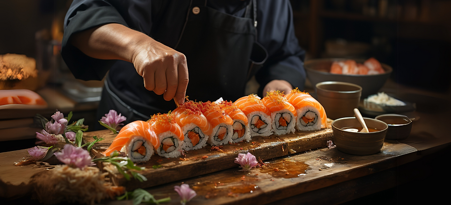 Salmon sushi 