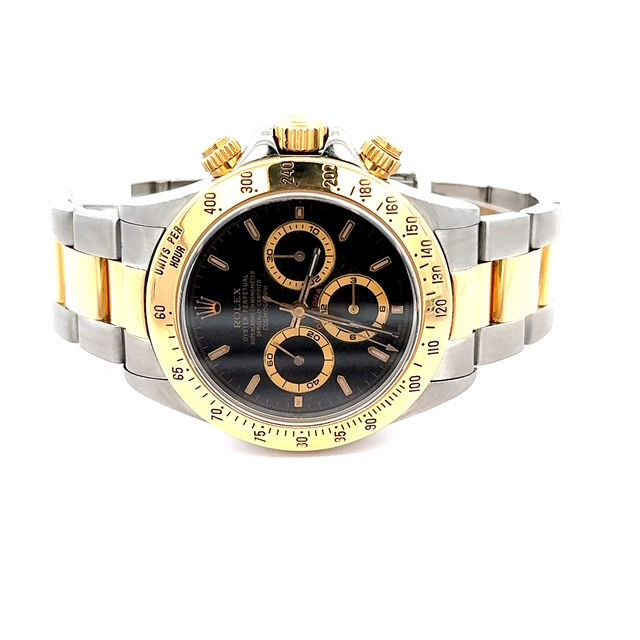 Thumbnail: Rolex 40mm Daytona Cosmograph 16523 Yellow Gold Oyster Bracelet With Black Dial