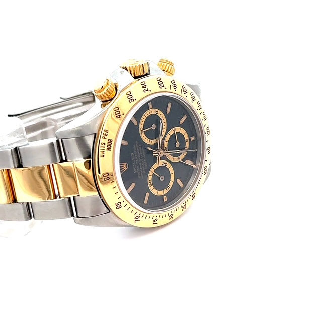 Thumbnail: Rolex 40mm Daytona Cosmograph 16523 Yellow Gold Oyster Bracelet With Black Dial