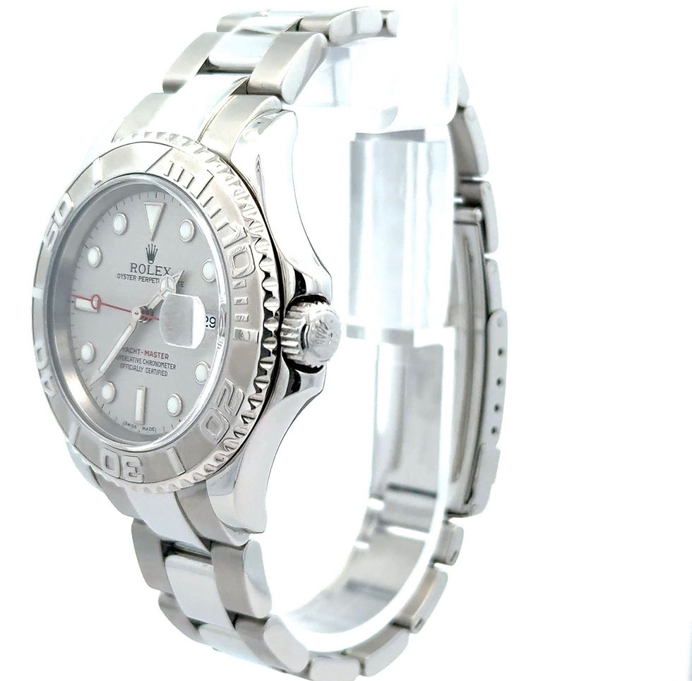 Thumbnail: PRE-OWNED Rolex Yacht-Master 40mm Stainless Steel 16622 with Platinum Bezel