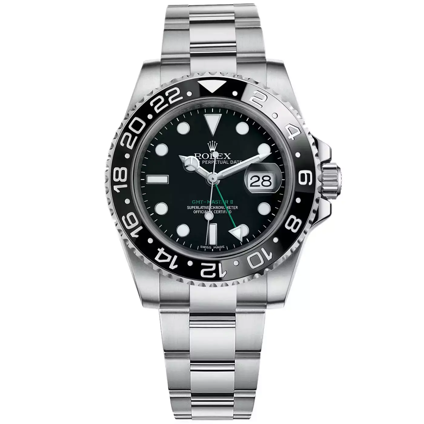 Rolex GMT-Master II 40mm Black Dial Green Hand Ceramic Bezel