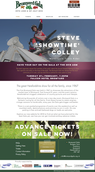 New website for Bromyard Gala