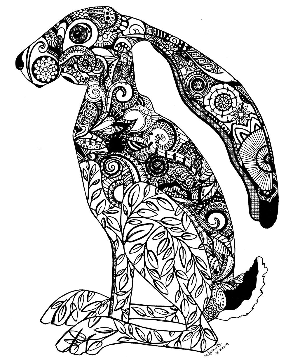 Solitary Hare Prints