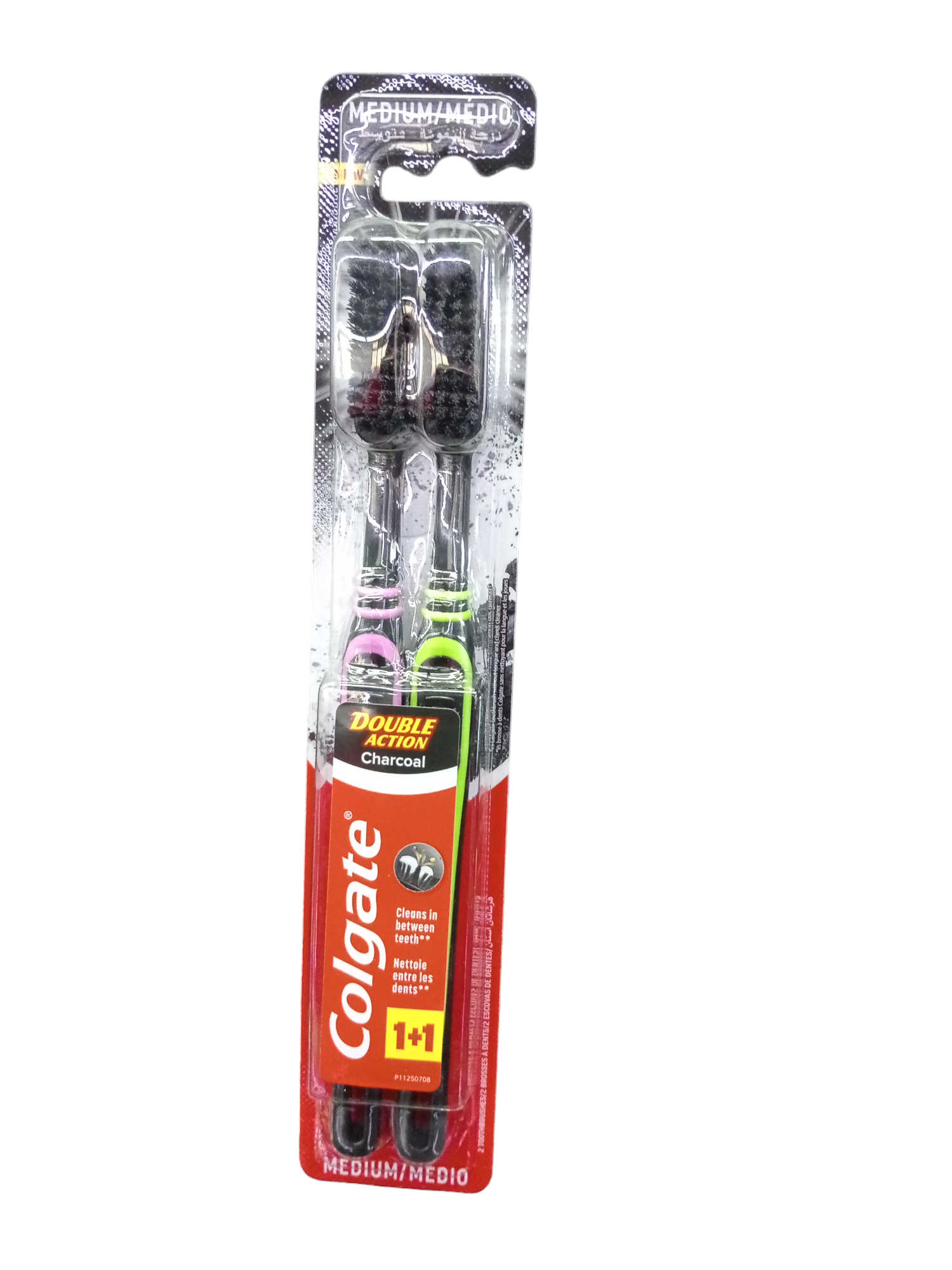 COLGATE CHARCOAL TOOTHBRUSH MEDIUM 2PCS