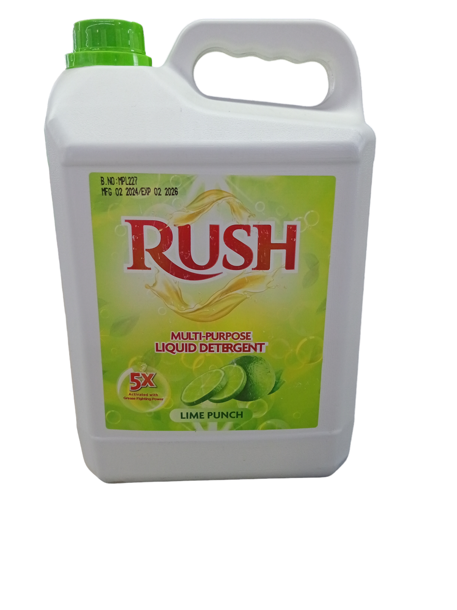 RUSH DISHWASHING LIQUID LEMON PUNCH 5 LITRES