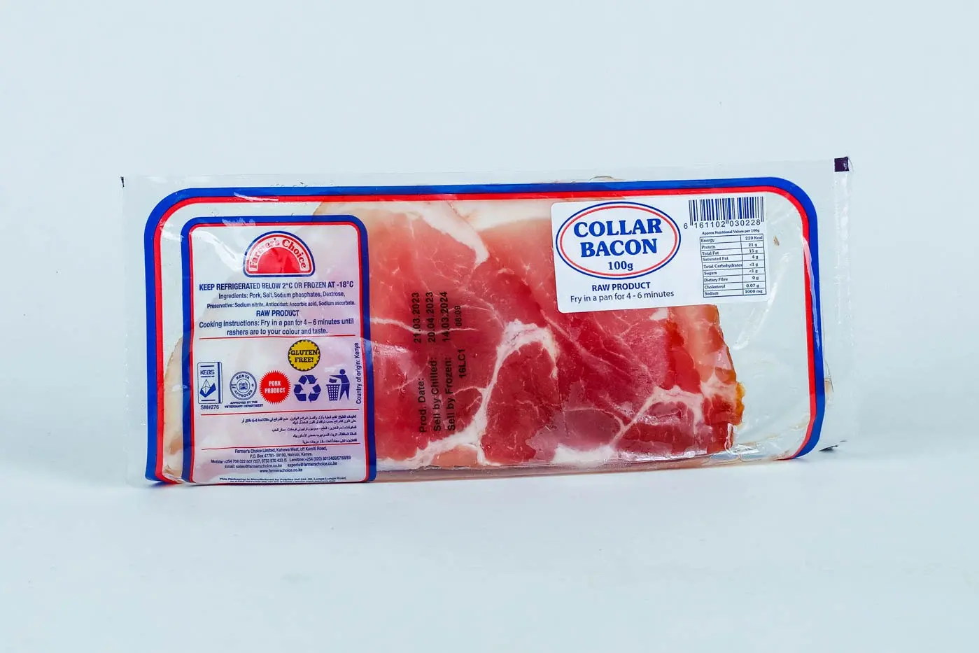 FARMERS CHOICE KADOGO COLLAR BACON 250G