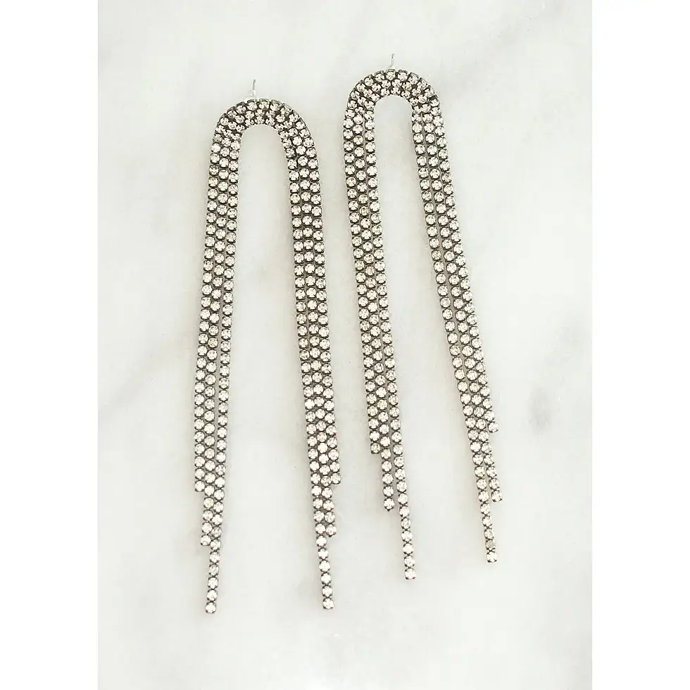 Thumbnail: Joyfolie | Calliope Earrings in Matte Antique Brass
