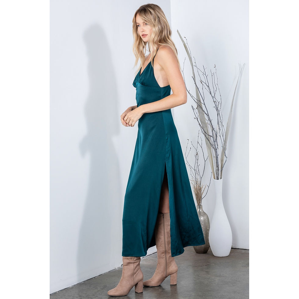 Thumbnail: REVEROF | Solid Satin Dress With Zipper