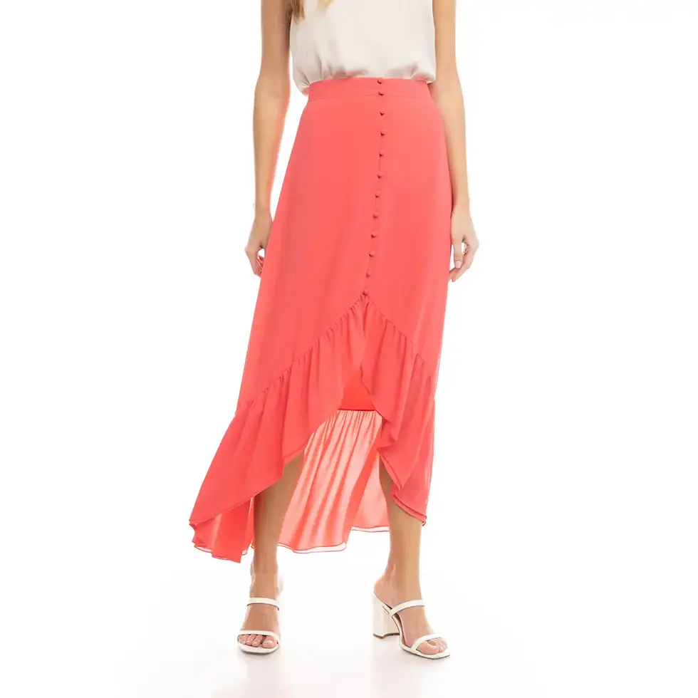 Thumbnail: Naked Zebra | Button Front High Low Skirt