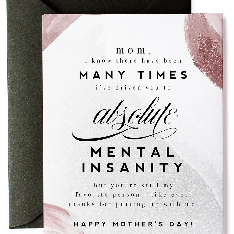 Thumbnail: Kitty Meow | Driven To Mental Insanity - Funny Mother's Day Greeting Card