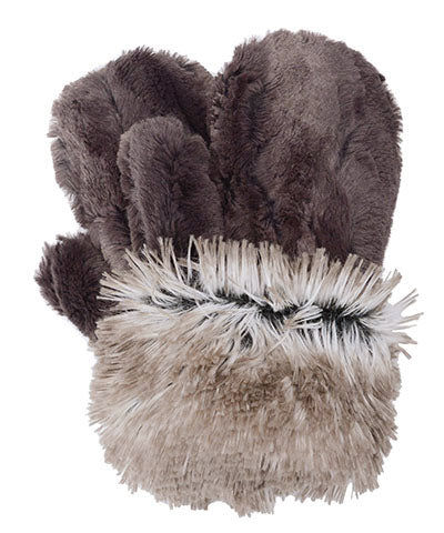 Pandemonium | Luxury Faux Fur in Gray with Pearl Fox