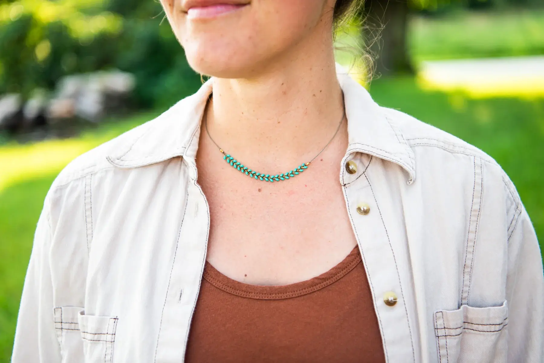 Bronwen | Enamel Cascade Necklace