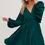 Thumbnail: Bluivy | Satin Open-Back Dolman Sleeved Dress