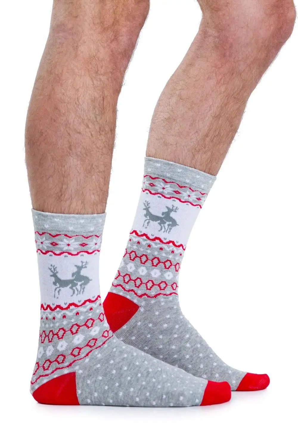 Men's Humping Reindeer Socks - Festive Christmas Socks