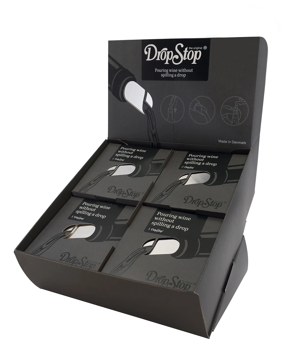 Thumbnail: Drop Stop, 5 piece package, Boxed, silver disc