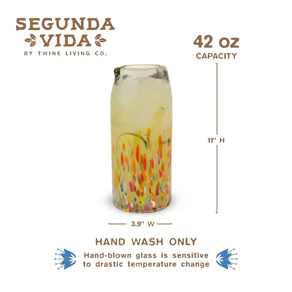 Thumbnail: Twine | Segunda Vida Artistico Hand-Blown Recycled Glass Pitcher