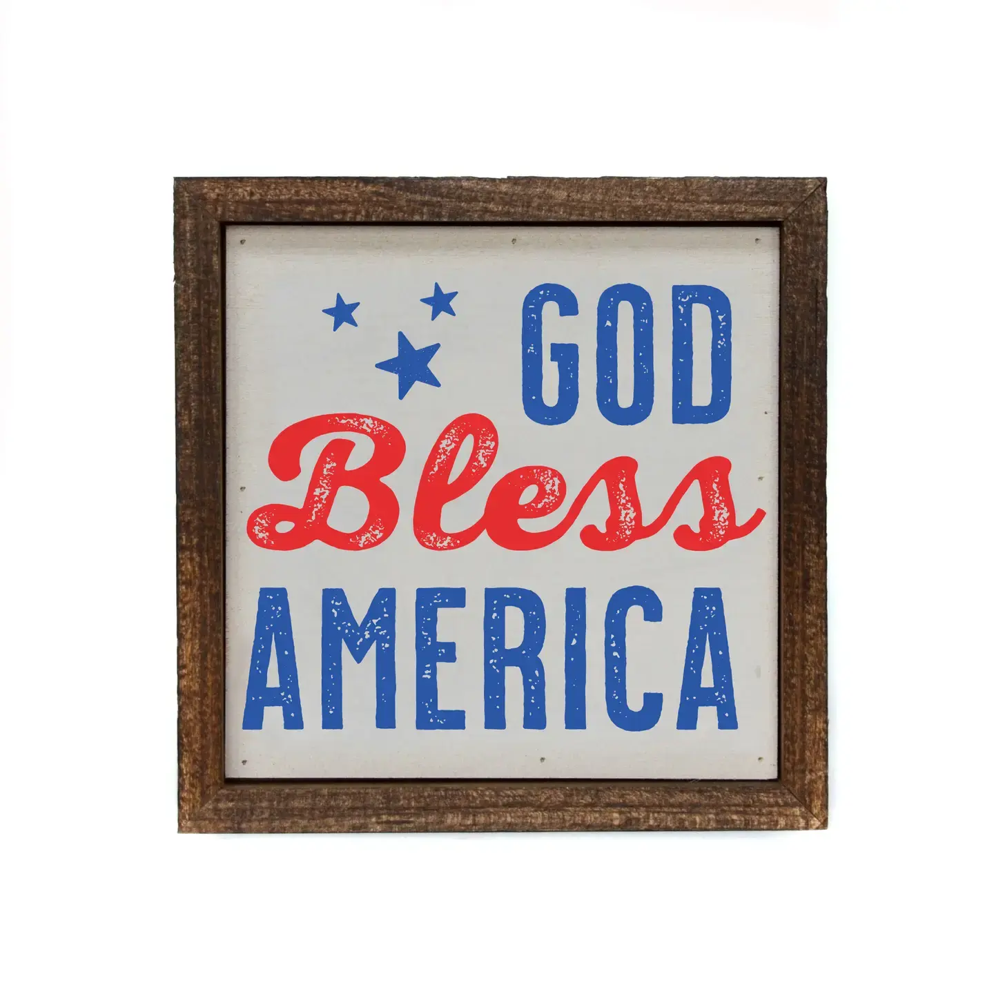 Driftless Studios | 6X6 God Bless America 4th of July Small Sign