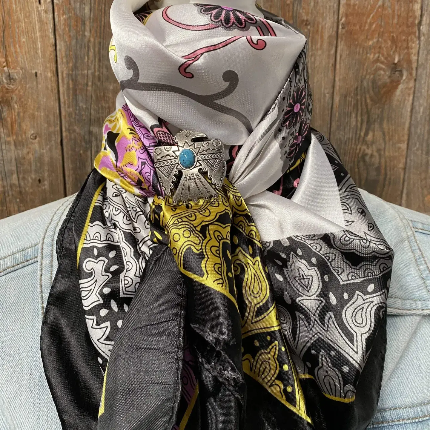 Rodeo Drive | 35X35" Multi-Colored Paisley Wild Rag / Scarf