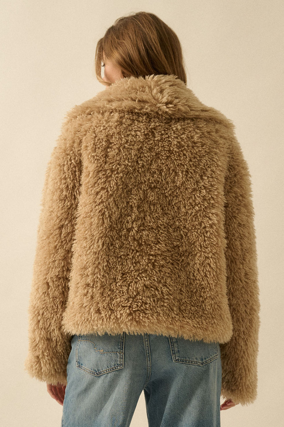 Thumbnail: Promesa | Faux Fur Shawl-Collar Jacket