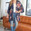 Thumbnail: ROPICAL FLORAL PRINT OPEN FRONT BOHEMIAN KIMONO