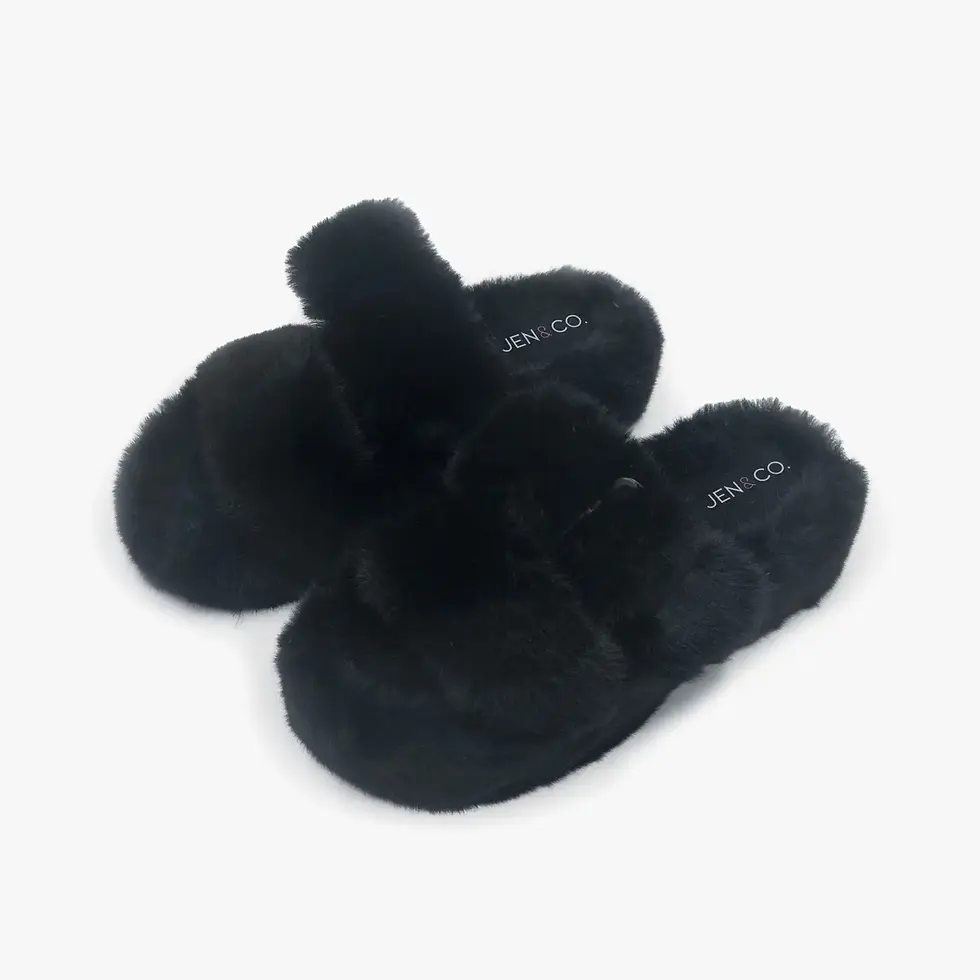 Thumbnail: Jen & Co | Fran Large Puffy Slippers w/ Buckle