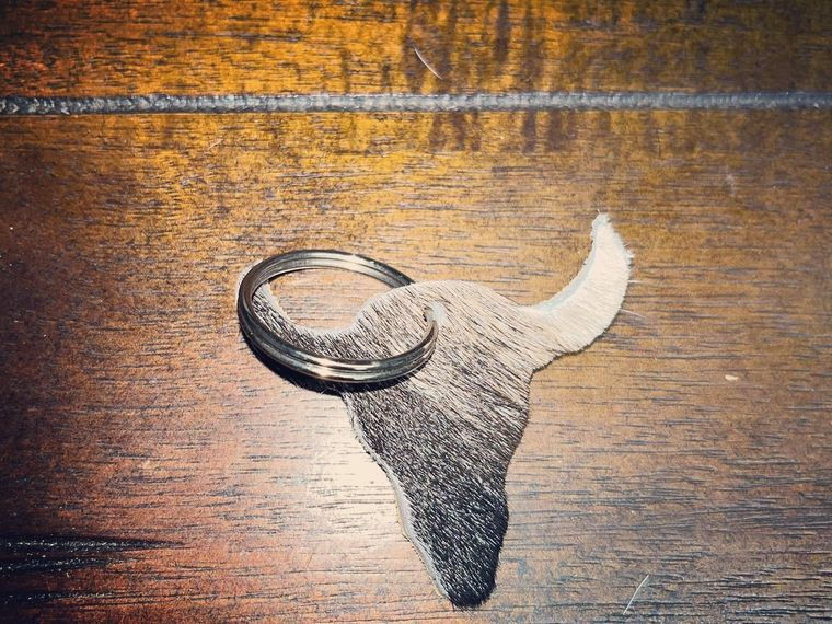 Cowhide Keychain