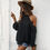 Thumbnail: Ruffles Cold Shoulder Long Sleeves Casual Blouse