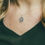 Thumbnail: Sparkly Oval Necklace in Silver
