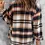 Thumbnail: Lovesoft | Casual Geometric Plaid Print Pocketed Shacket