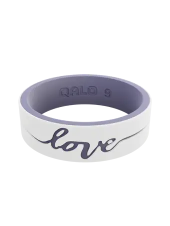 QALO | Women's White/Lilac Love Strata Ring