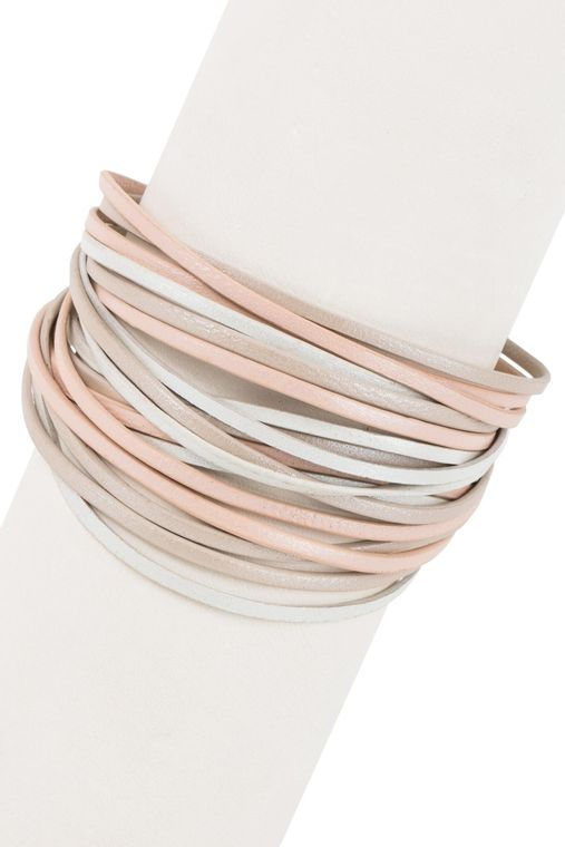 Jolie Metallic Leather Bracelet