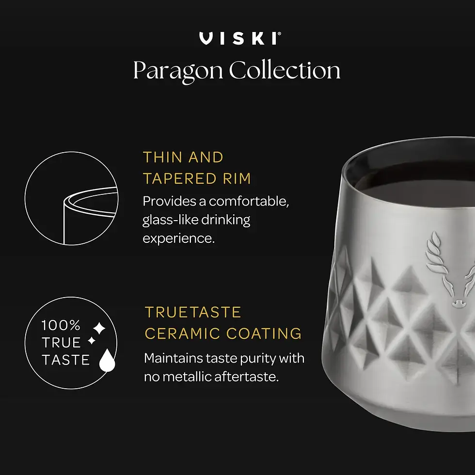 Thumbnail: Viski | Paragon Ceramic Coated Whiskey Tasting Glass - Obsidian