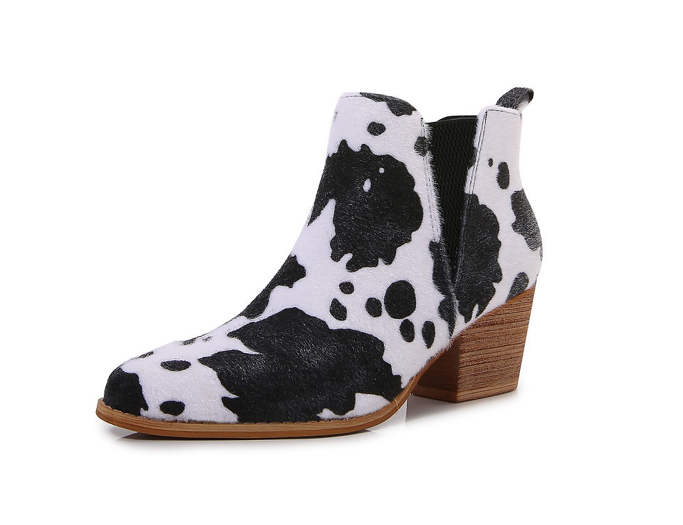 Thumbnail: Wooden Heel Short Casual Ankle Boots w/ Shoe case