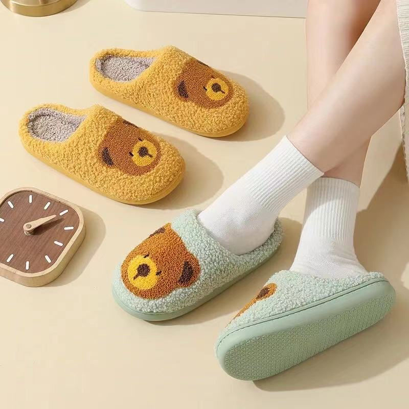 Thumbnail: Cute Teddy Bear Soft Plush Comfy Warm Cozy Slipper