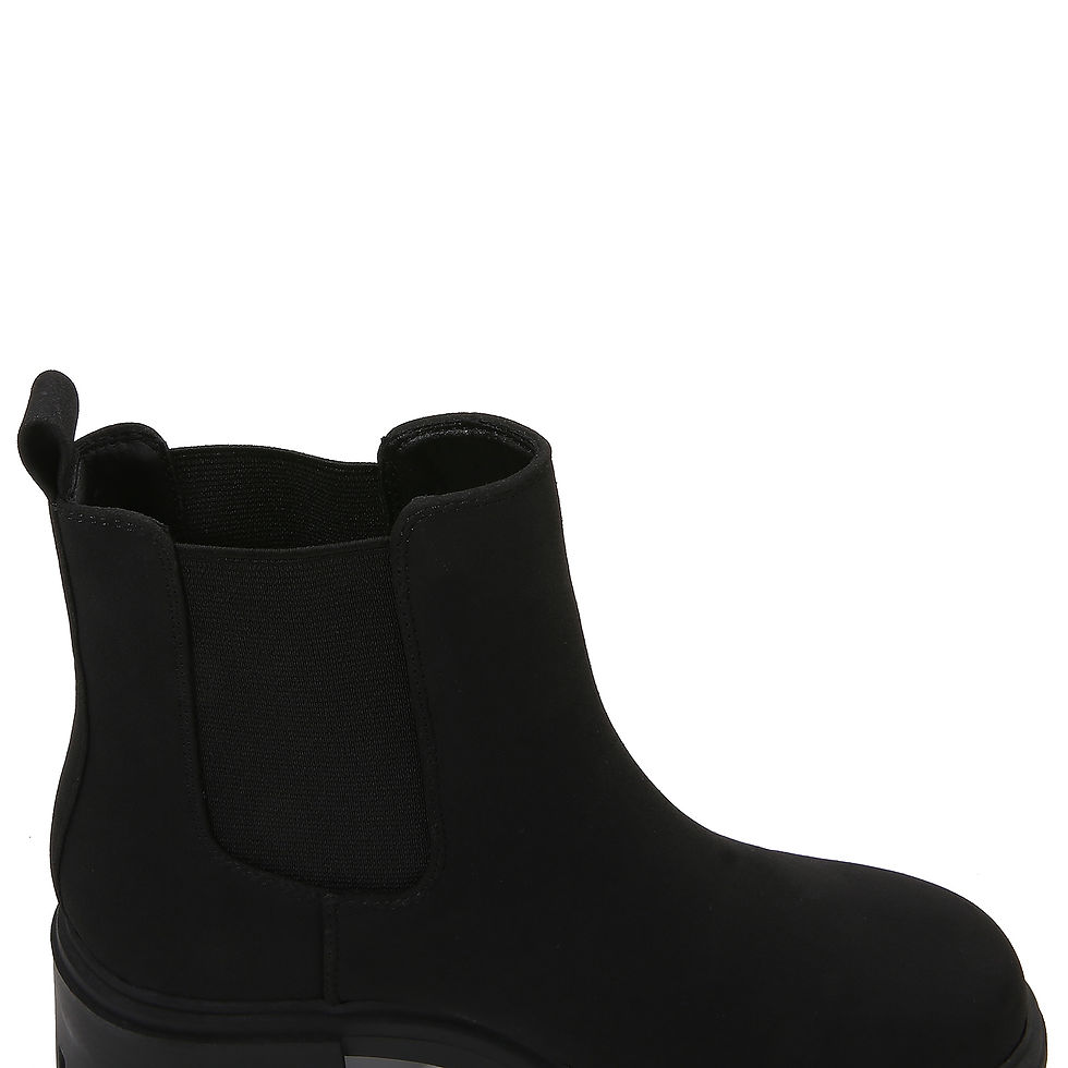 Thumbnail: Women PU Leather Block Heeled Ankle Chelsea Boots